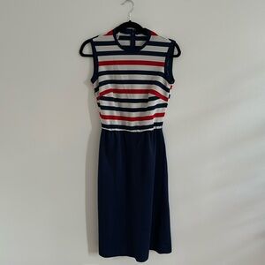 Red white and blue vintage knee length dress